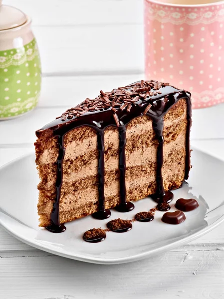 Шоколадный торт десерт — стоковое фото