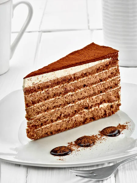 Schokoladenkuchen Dessert Süßspeise — Stockfoto