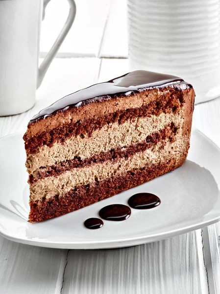 巧克力蛋糕甜食 — 图库照片