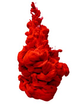 su renk sıvı kırmızı boyayla