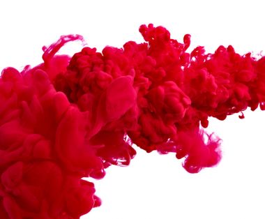 red color paint ink pigment splash clipart