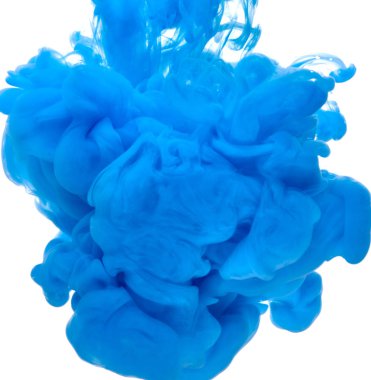 mavi renk boya mürekkep pigment sıçrama