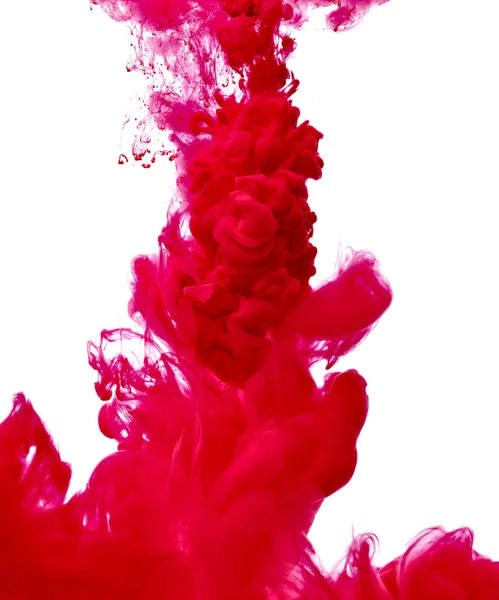 Colore rosso vernice inchiostro pigmento spruzzata — Foto Stock