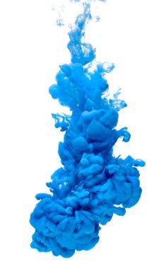 mavi renk boya mürekkep pigment sıçrama