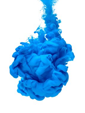 mavi renk boya mürekkep pigment sıçrama