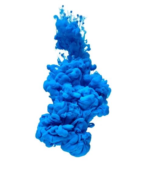 Pintura de color azul tinta pigmento salpicadura — Foto de Stock