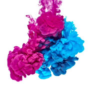 Suda mavi kırmızı boya