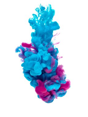 Suda mavi kırmızı boya