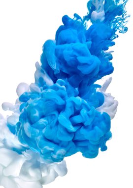 Suda mavi beyaz boya