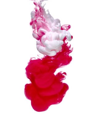 Suda kırmızı beyaz boya