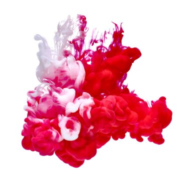 Suda kırmızı beyaz boya