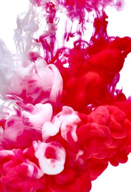 Suda kırmızı beyaz boya