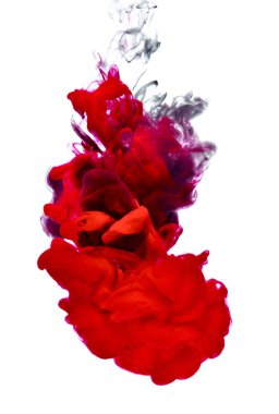 kırmızı siyah boya su