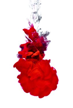 kırmızı siyah boya su