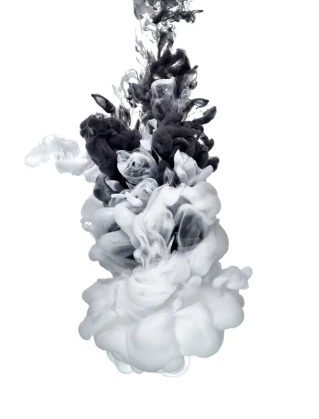 Tinta Branca Preta Água — Fotografia de Stock