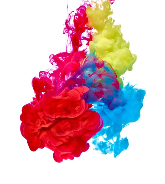 Tinta na cor da água líquido — Fotografia de Stock