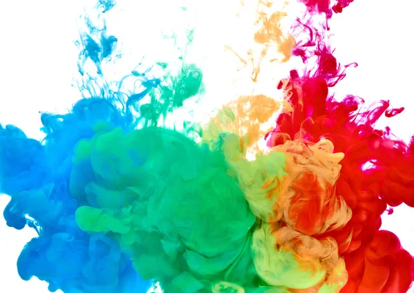 Farbe in flüssiger Aquarellfarbe — Stockfoto
