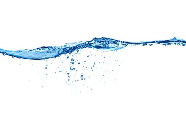 Beyaz arkaplandaki su dalgalarını kapat