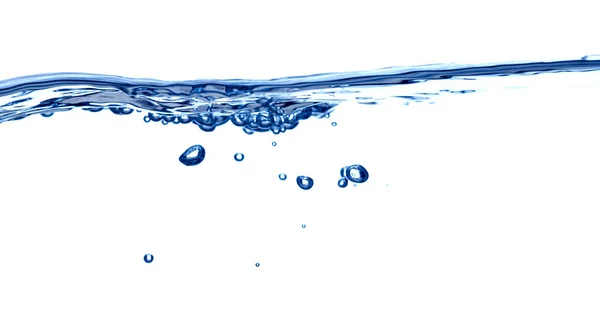 Agua azul ola líquido salpicadura burbuja bebida —  Fotos de Stock