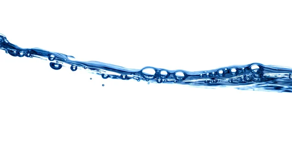 Agua azul ola líquido salpicadura burbuja bebida — Foto de Stock