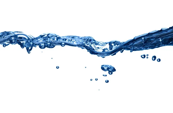 Kék víz hullám folyékony splash buborék ital — Stock Fotó