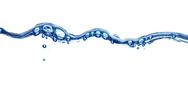 Blaues Wasser Welle Flüssigkeit Splash Bubble Drink — Stockfoto