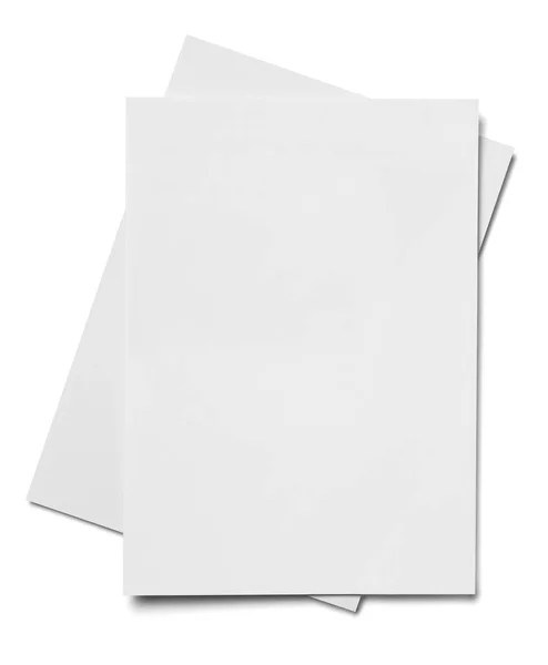 Envelope Papel Modelo Cartão Visita Fundo Branco — Fotografia de Stock
