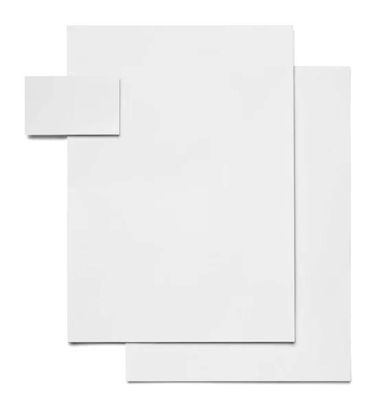 Primo Piano Documento Cartaceo Bianco Sfondo Bianco — Foto Stock