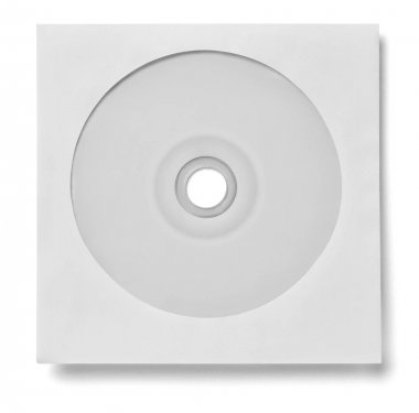beyaz zemin üzerinde bir cd dvd diski kapat