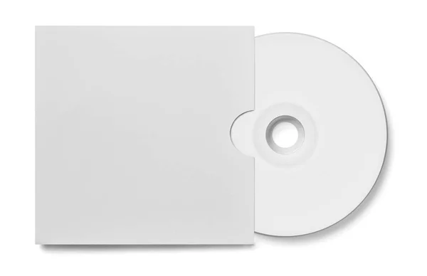 Close Disco Dvd Fundo Branco — Fotografia de Stock