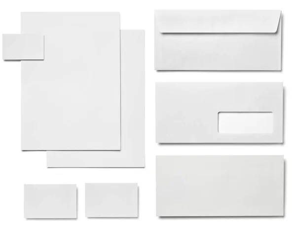 Collection Various White Business Print Templates White Background Each One — Stock Photo, Image