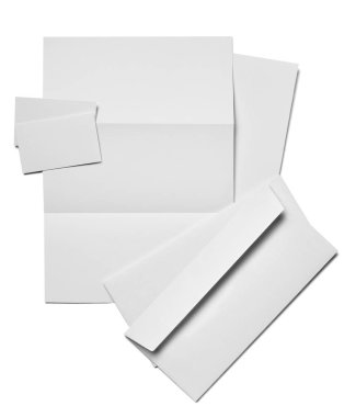 Zarf mektup kartı kağıt şablonu iş