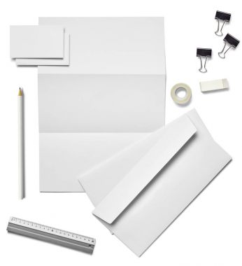 Zarf mektup kartı ataş kalem şablon iş