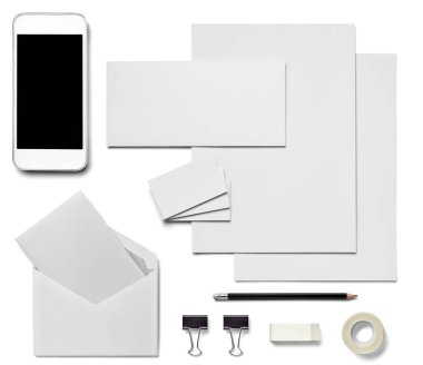 Zarf mektup kartı ataş kalem şablon iş