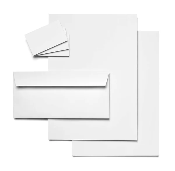 Φάκελος επιστολής κάρτα χαρτί πρότυπο επιχειρήσεων — Φωτογραφία Αρχείου