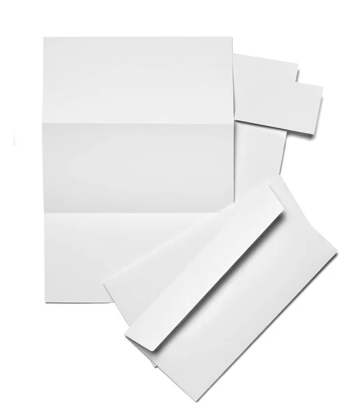 Конверт письмо карточка бумажный шаблон бизнеса — стоковое фото