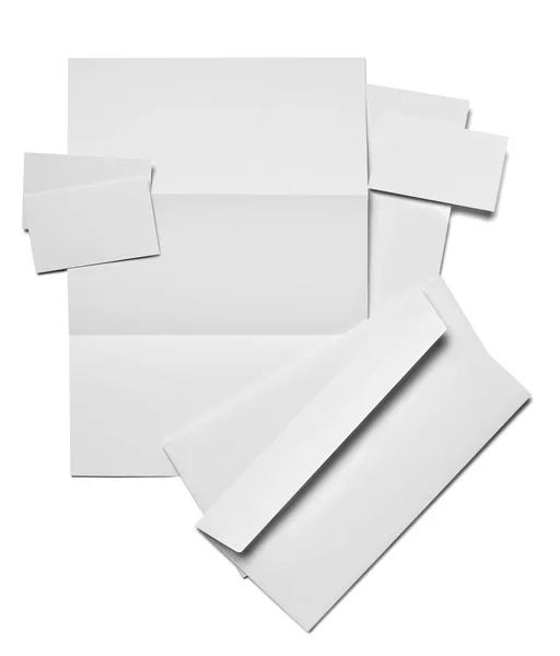 Конверт письмо карточка бумажный шаблон бизнеса — стоковое фото