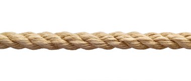 Beyaz arkaplanda bir halat dizisini kapat