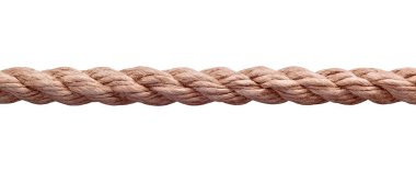 Beyaz arkaplanda bir halat dizisini kapat