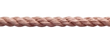 Beyaz arkaplanda bir halat dizisini kapat