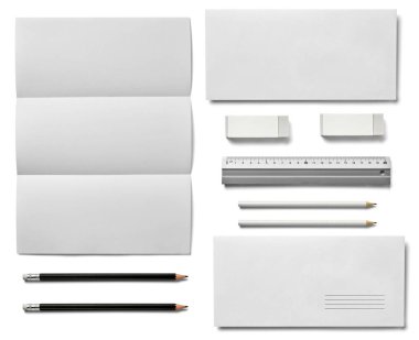 Zarf harfi kağıt şablonu kalem silme işi