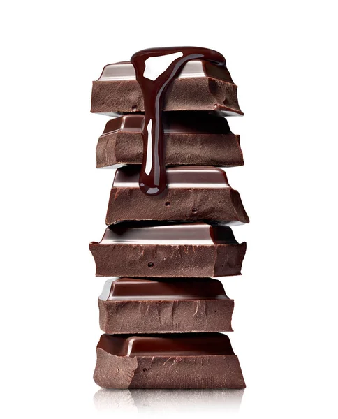 チョコレート甘い食べ物デザートスタックシロップ — ストック写真