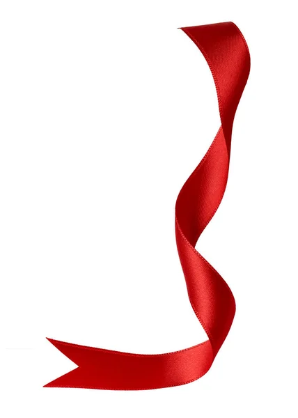 Червона стрічка лук прикраса різдвяний подарунок валентинки день народження — стокове фото