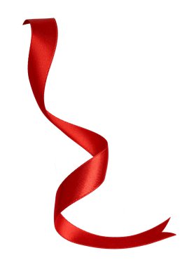 Kırmızı kurdele. Yay süslemesi. Noel Sevgililer Günü hediyesi.