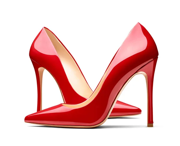 Rouge chaussures à talons hauts mode style féminin — Photo