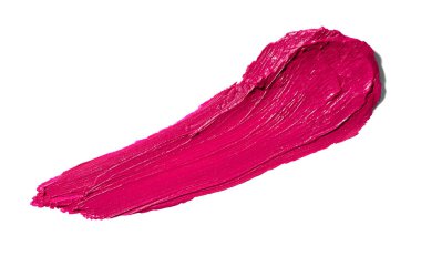 Beyaz arkaplanda ruj veya tırnak cilası darbelerini kapat