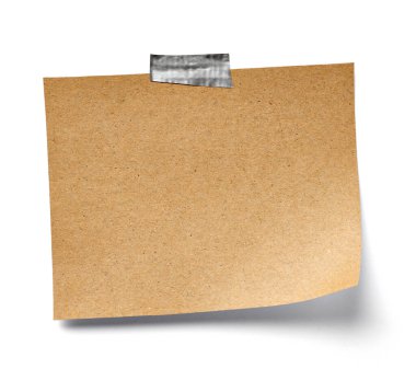 Beyaz arkaplan üzerine bir not kağıdını kapat