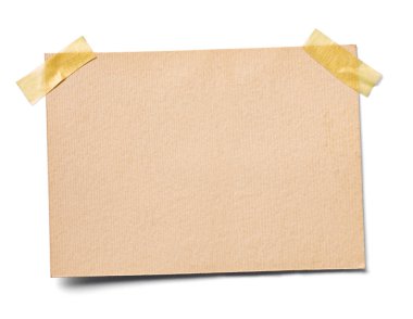 Beyaz arkaplan üzerine bir not kağıdını kapat