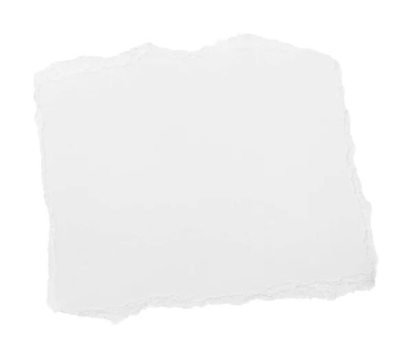 Collection White Ripped Pieces Paper White Background Each One Shot — Stock Photo, Image