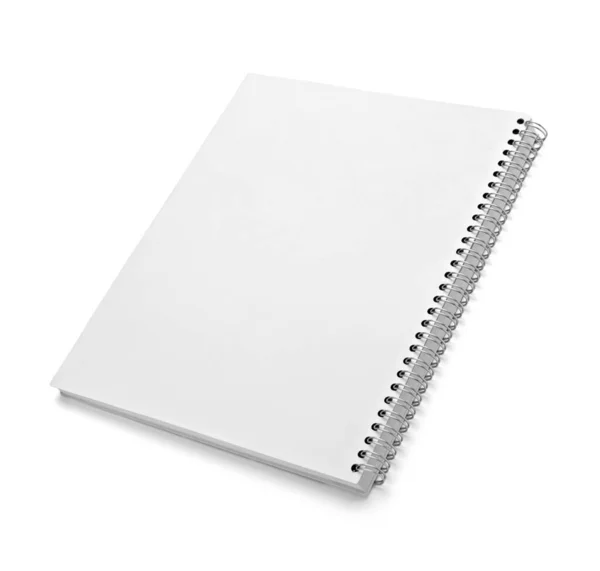 Close Blank White Book White Background Clipping Path — Stock Photo, Image